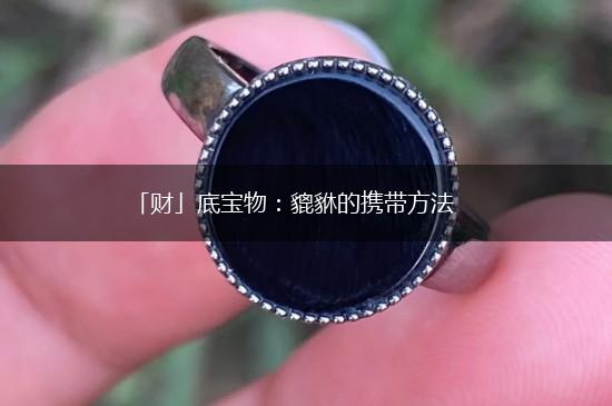 「财」底宝物：貔貅的携带方法,第1张