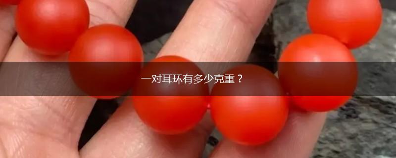 一对耳环有多少克重？,第1张