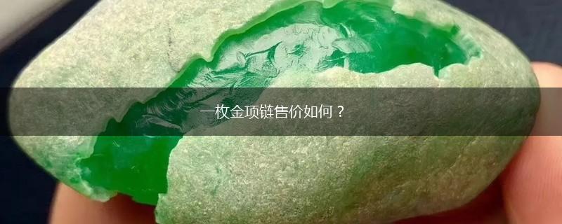 一枚金项链售价如何？,第1张