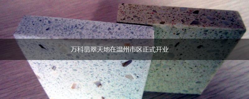 万科翡翠天地在温州市区正式开业,第1张