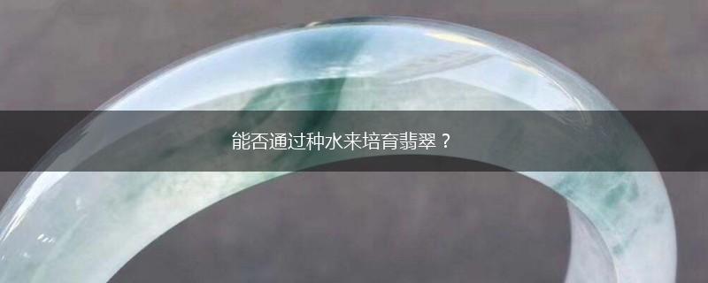 能否通过种水来培育翡翠？,第1张