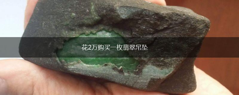 花2万购买一枚翡翠吊坠,第1张