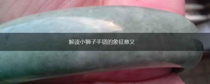 解读小狮子手链的象征意义,第1张